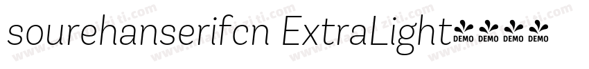 sourehanserifcn ExtraLight字体转换